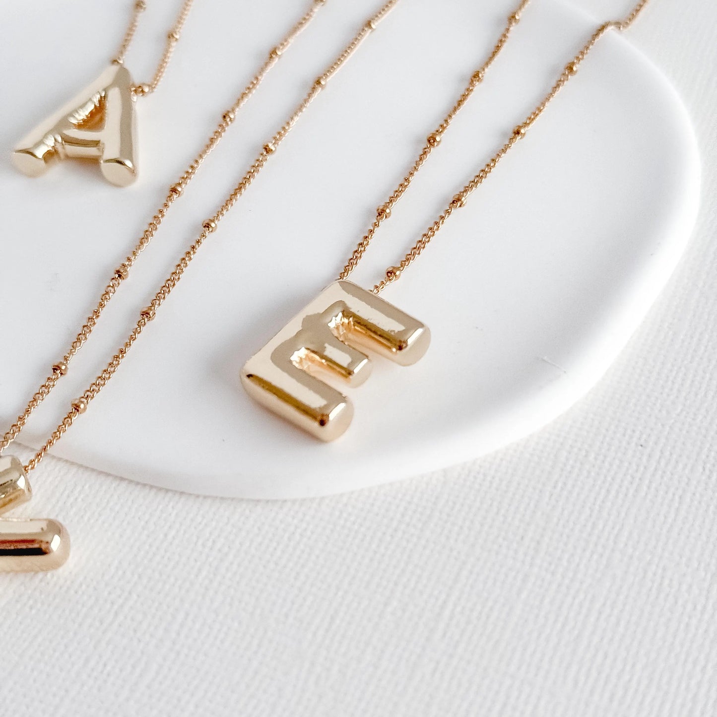 Bubble Balloon Letter Pendant Necklace