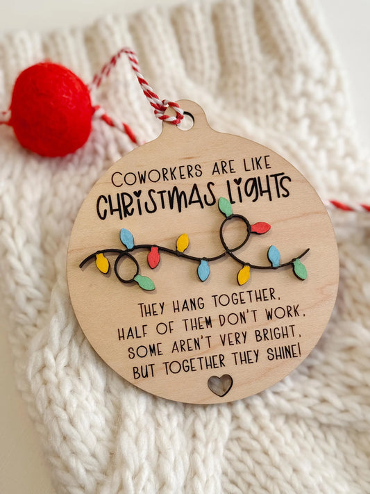 Coworkers Christmas Light Ornament