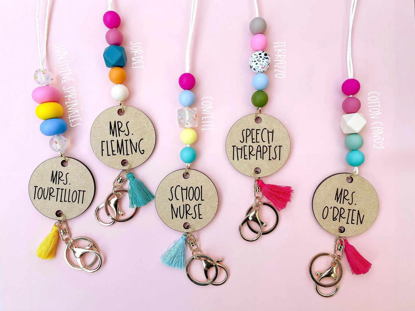 Colorful Confetti Lanyard  for Teachers