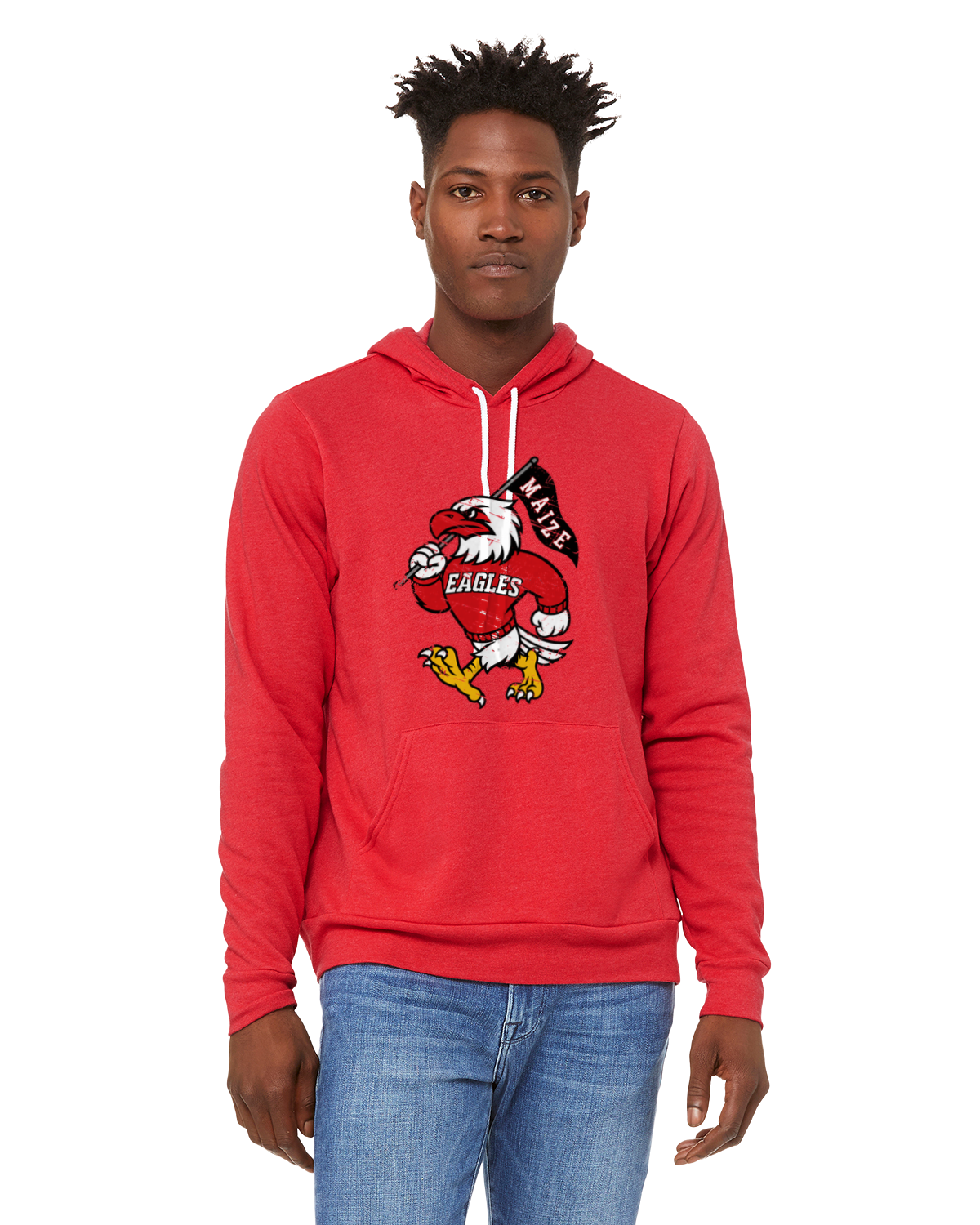 Vintage Eagle Mascot Premium Sponge Hoodie (MMS)